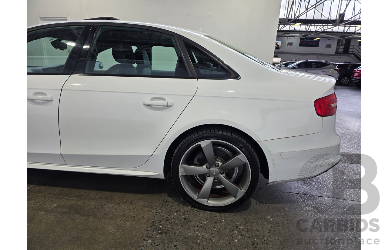 10/2013 Audi A4 2.0 TFSI QUATTRO AWD B8 (8K) MY14 4d Sedan White 2.0L