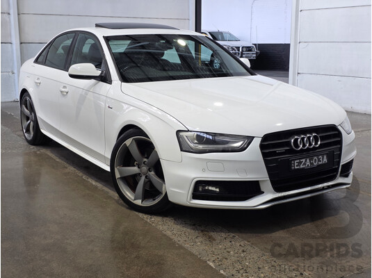 10/2013 Audi A4 2.0 TFSI QUATTRO AWD B8 (8K) MY14 4d Sedan White 2.0L