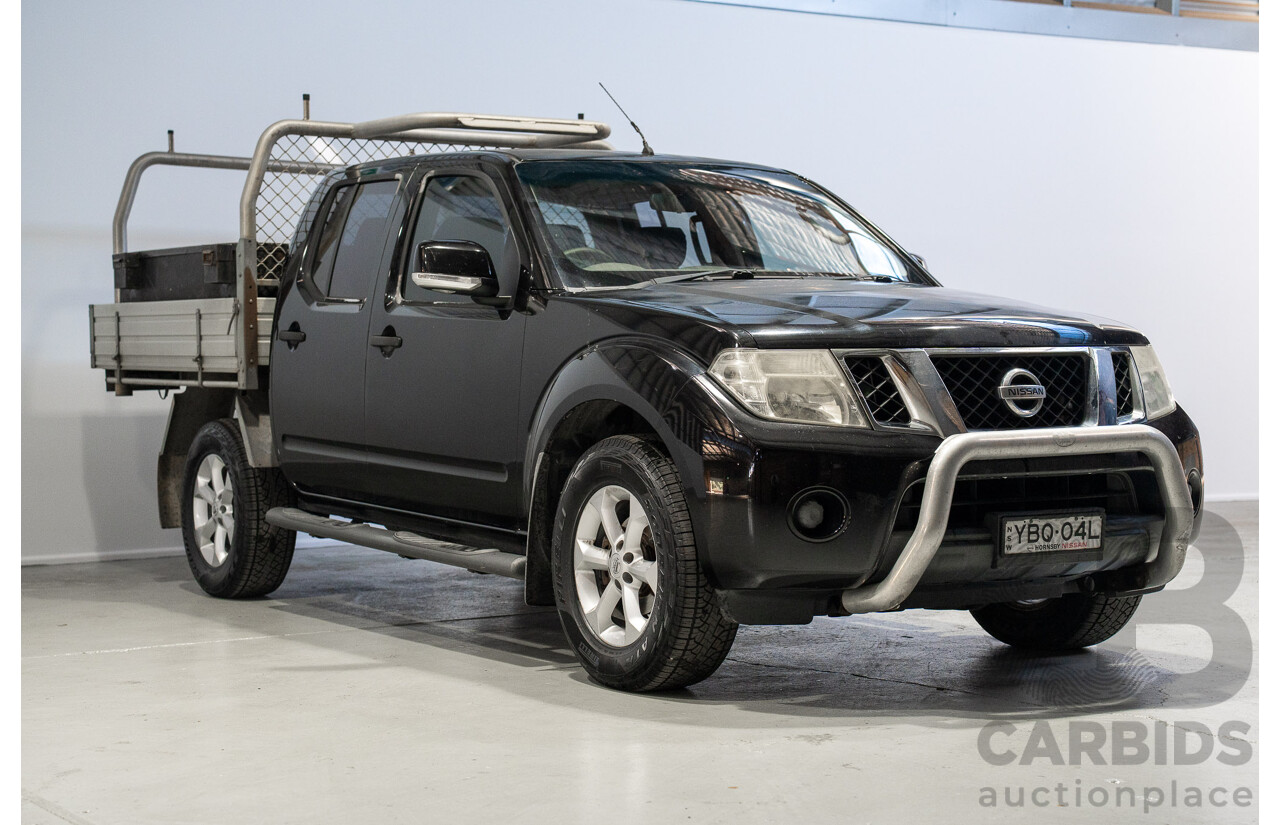 01/2013 Nissan Navara ST (4x4) D40 Dual Cab P/Up Black Turbo Diesel 2.5L