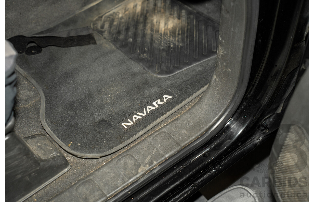 01/2013 Nissan Navara ST (4x4) D40 Dual Cab P/Up Black Turbo Diesel 2.5L