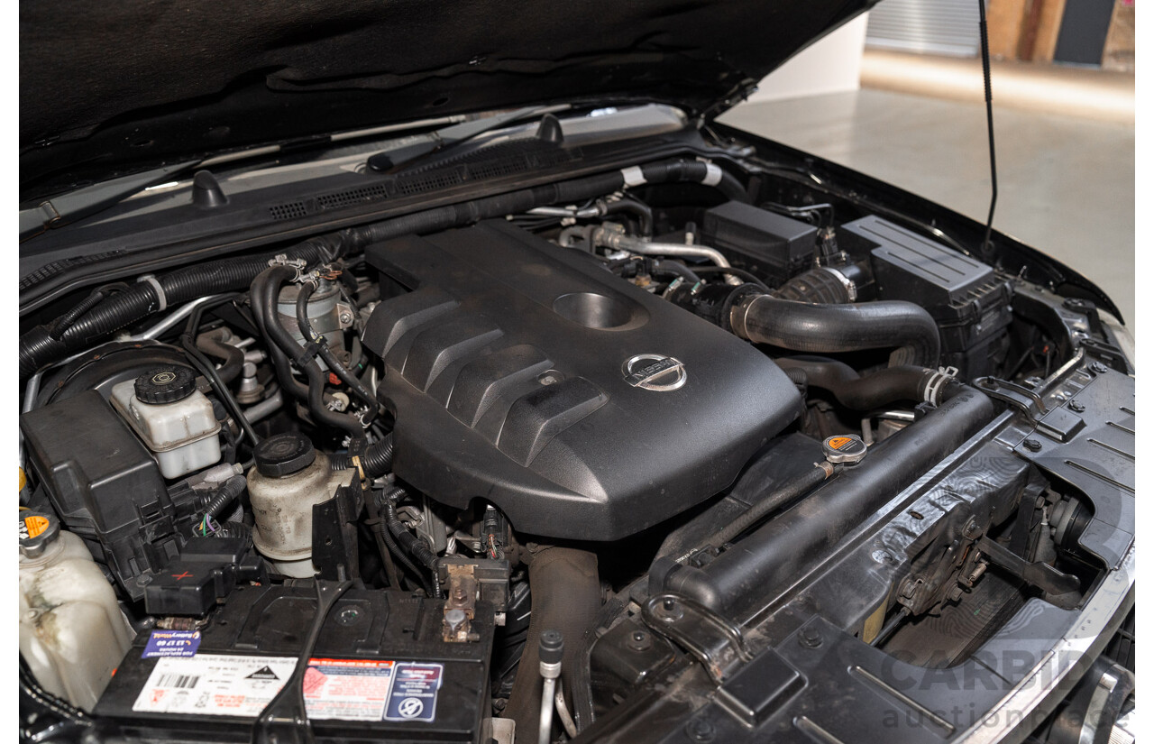 01/2013 Nissan Navara ST (4x4) D40 Dual Cab P/Up Black Turbo Diesel 2.5L