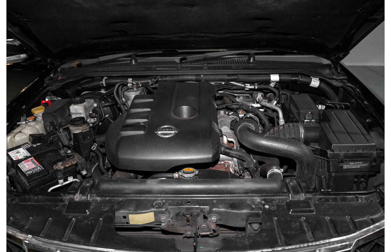01/2013 Nissan Navara ST (4x4) D40 Dual Cab P/Up Black Turbo Diesel 2.5L