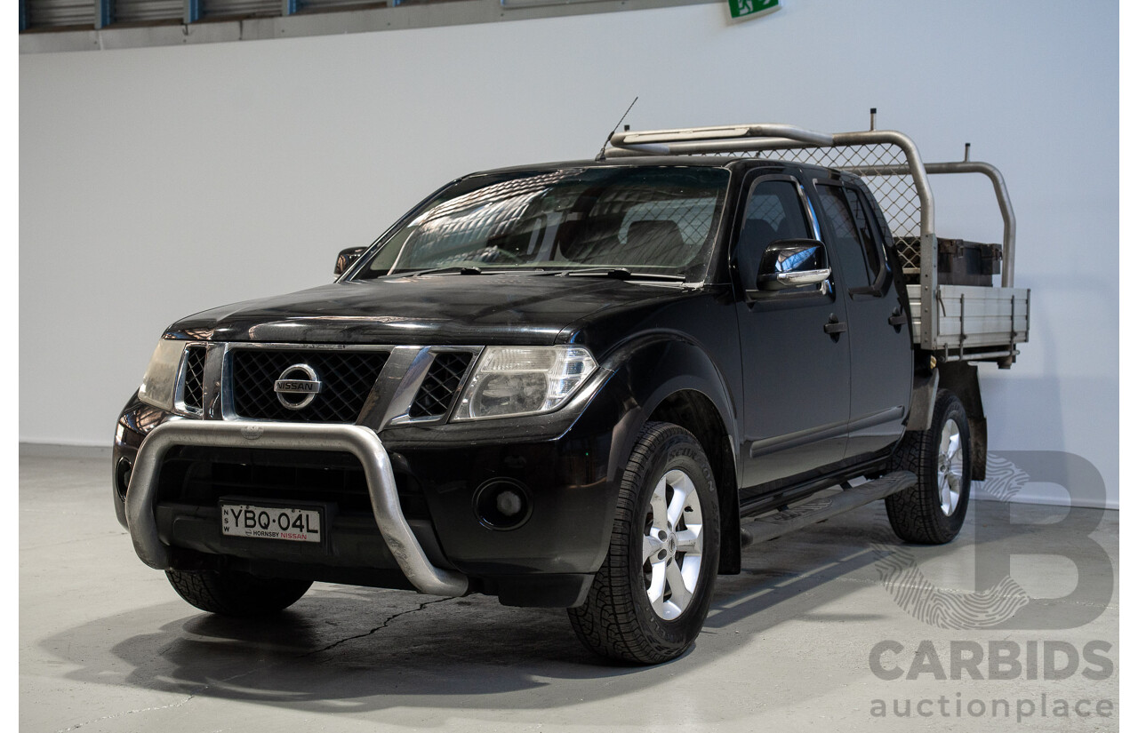 01/2013 Nissan Navara ST (4x4) D40 Dual Cab P/Up Black Turbo Diesel 2.5L
