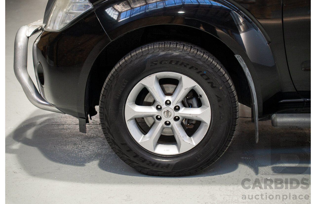01/2013 Nissan Navara ST (4x4) D40 Dual Cab P/Up Black Turbo Diesel 2.5L