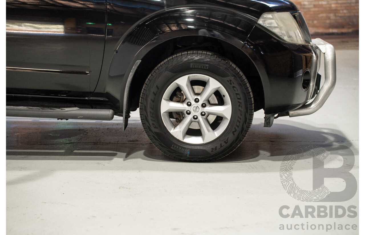 01/2013 Nissan Navara ST (4x4) D40 Dual Cab P/Up Black Turbo Diesel 2.5L