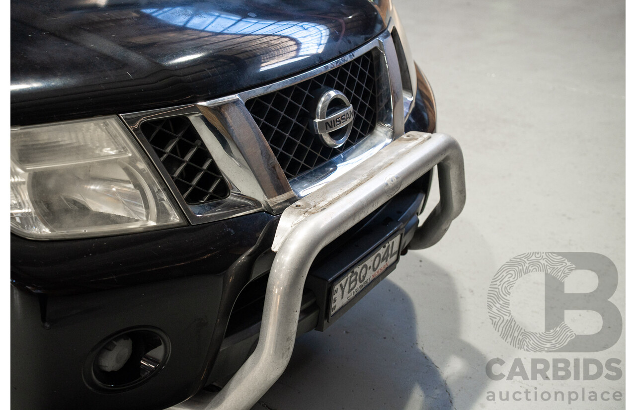 01/2013 Nissan Navara ST (4x4) D40 Dual Cab P/Up Black Turbo Diesel 2.5L