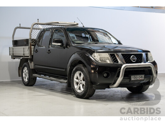 01/2013 Nissan Navara ST (4x4) D40 Dual Cab P/Up Black Turbo Diesel 2.5L
