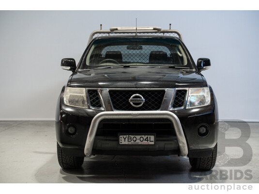 01/2013 Nissan Navara ST (4x4) D40 Dual Cab P/Up Black Turbo Diesel 2.5L