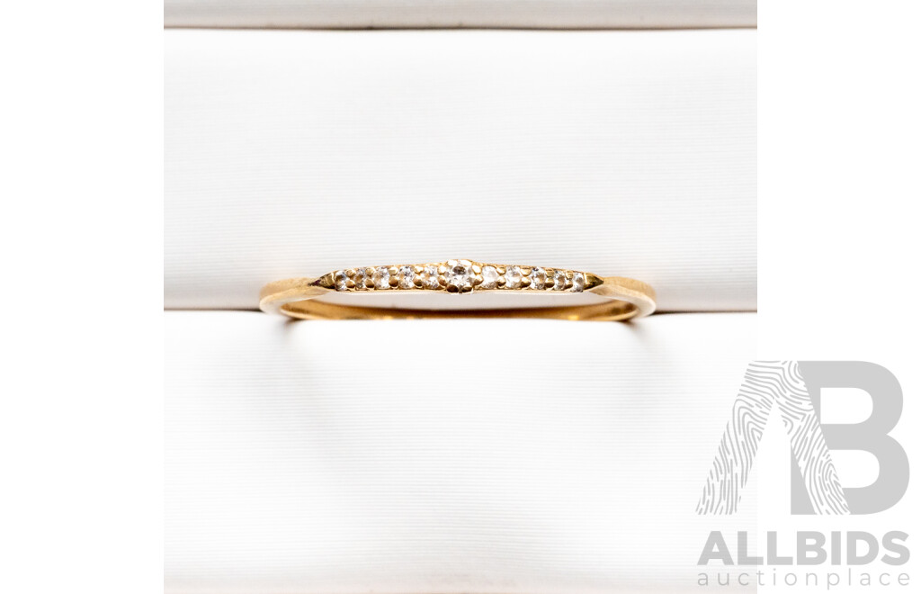 Vintage 14ct Yellow Gold & Diamond Fine Wedder - Size - L