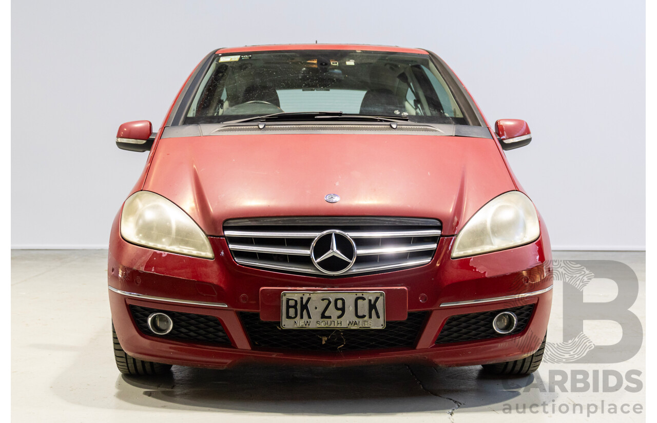 10/2008 Mercedes-Benz A200 Avantgarde W169 09 Upgrade 5d Hatchback Red 2.0L
