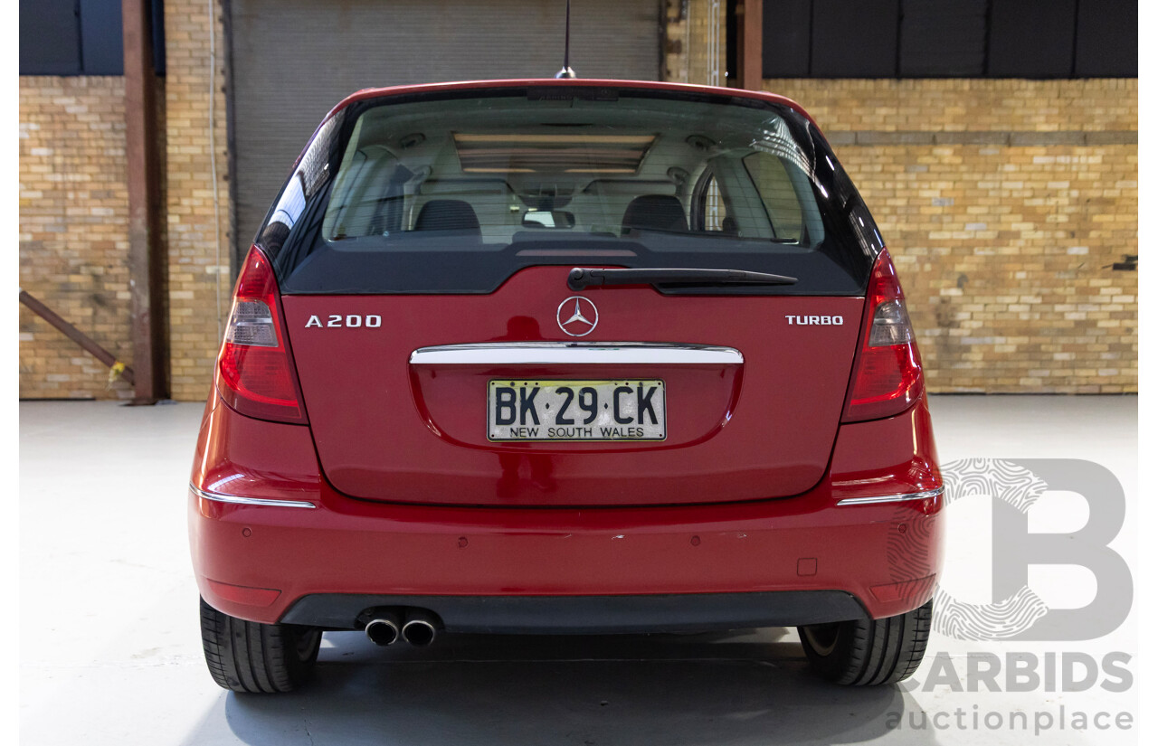 10/2008 Mercedes-Benz A200 Avantgarde W169 09 Upgrade 5d Hatchback Red 2.0L