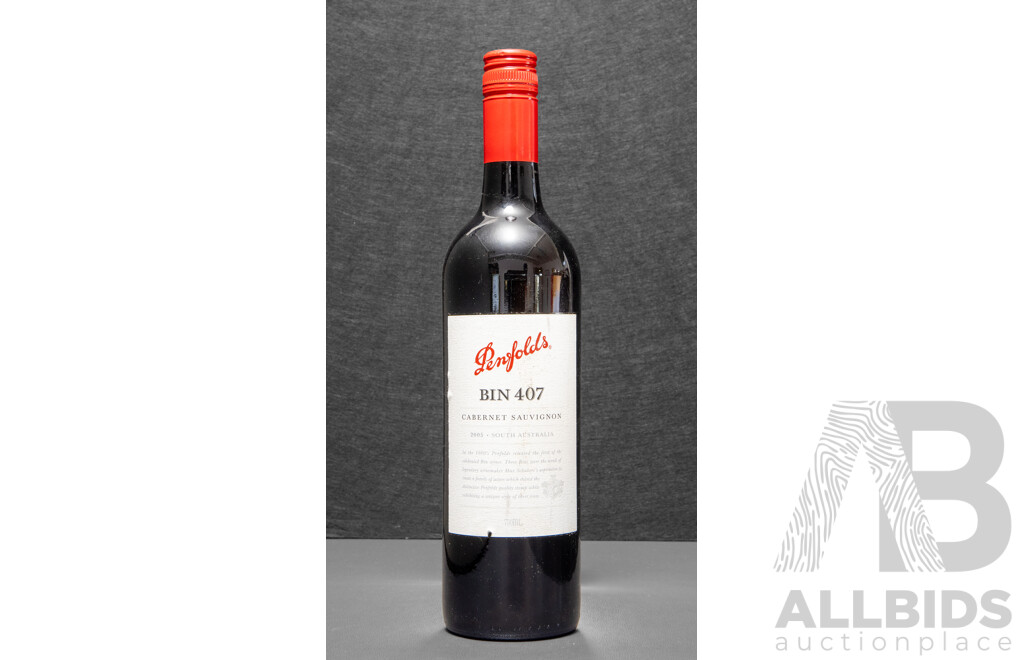 Penfolds Bin 407 Cabernet Sauvignon Vintage 2005