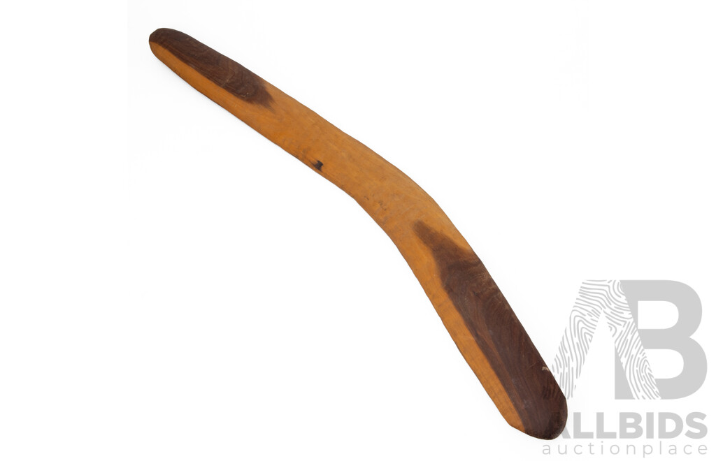 Vintage Carved Indigenous Mulga Wood Boomerang