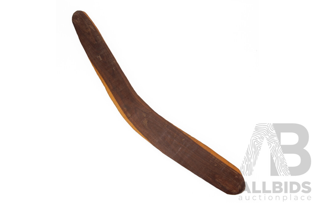 Vintage Carved Indigenous Mulga Wood Boomerang