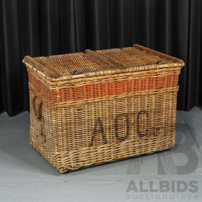 Large Vintage Opera Australia Wicker Costume Trunk