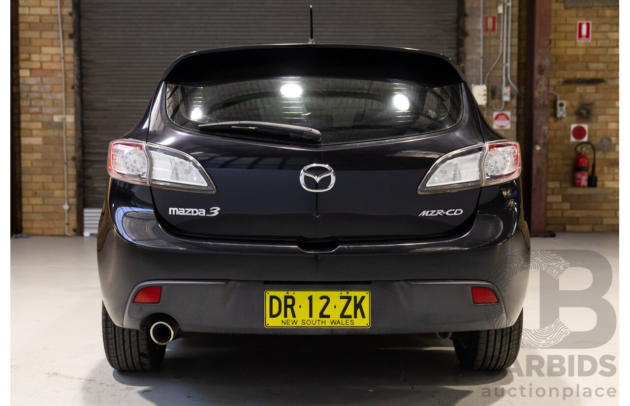 12/2010 Mazda 3 BL 10 Upgrade 5d Hatchback Black 2.2L