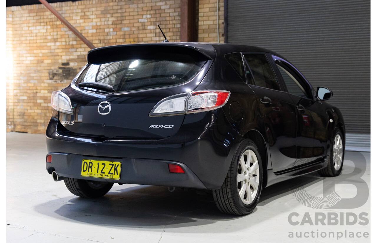 12/2010 Mazda 3 BL 10 Upgrade 5d Hatchback Black 2.2L
