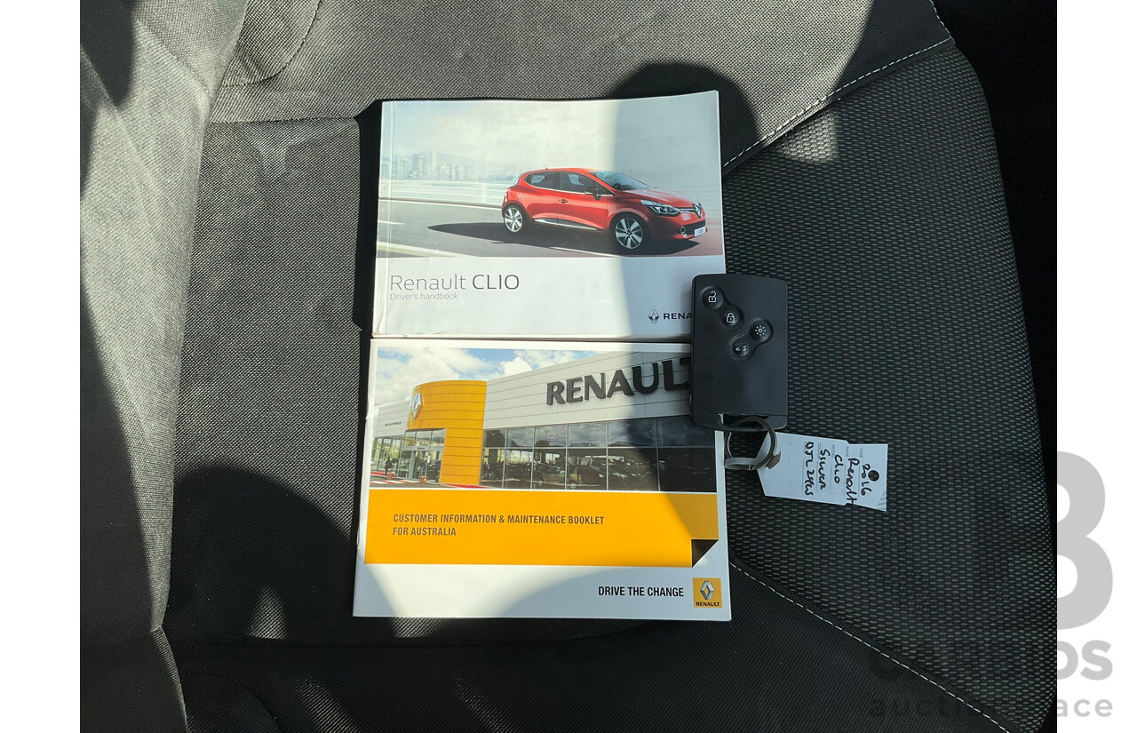 08/2016 Renault Clio Expression X98 5D Hatchback Grey Turbo 1.2L