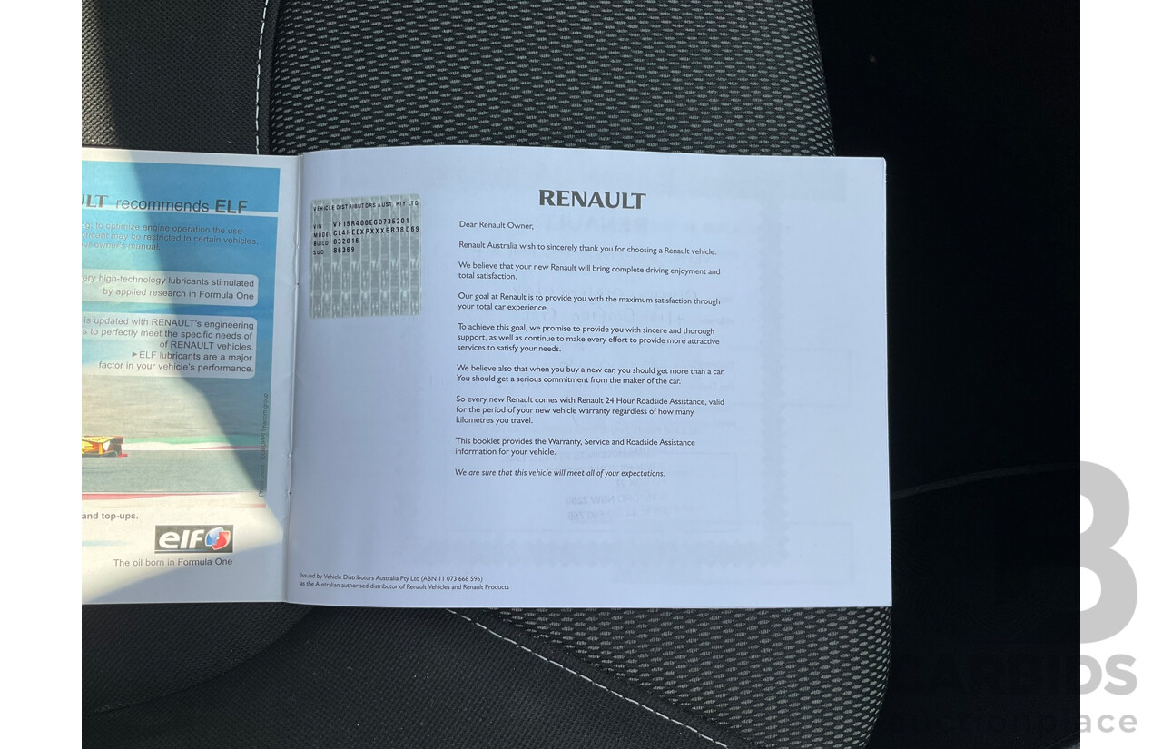 08/2016 Renault Clio Expression X98 5D Hatchback Grey Turbo 1.2L
