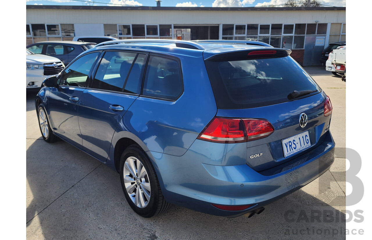 09/2014 Volkswagen Golf 90 TSI Comfortline AU MY15 4d Wagon Blue 1.4L