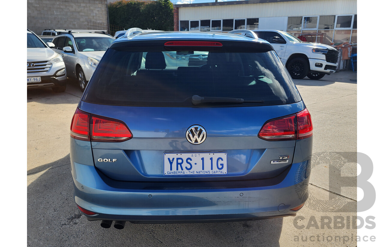 09/2014 Volkswagen Golf 90 TSI Comfortline AU MY15 4d Wagon Blue 1.4L