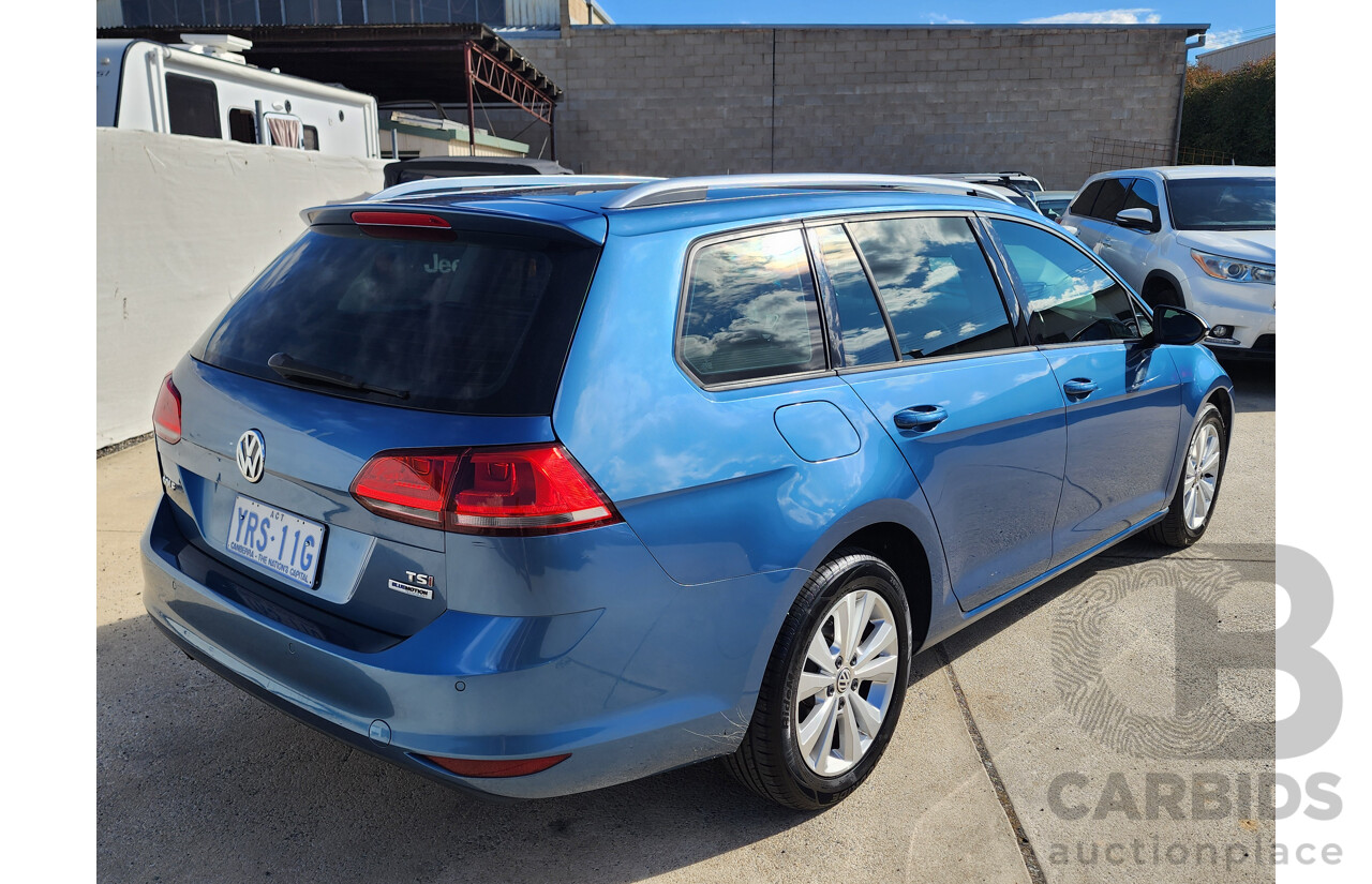 09/2014 Volkswagen Golf 90 TSI Comfortline AU MY15 4d Wagon Blue 1.4L