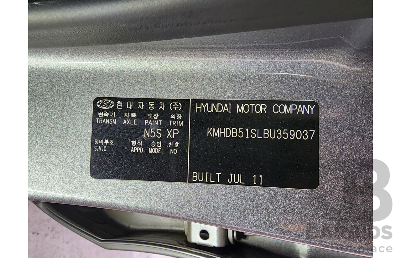08/2011 Hyundai i30 SX 1.6 CRDi FD MY11 5d Hatchback Grey 1.6L