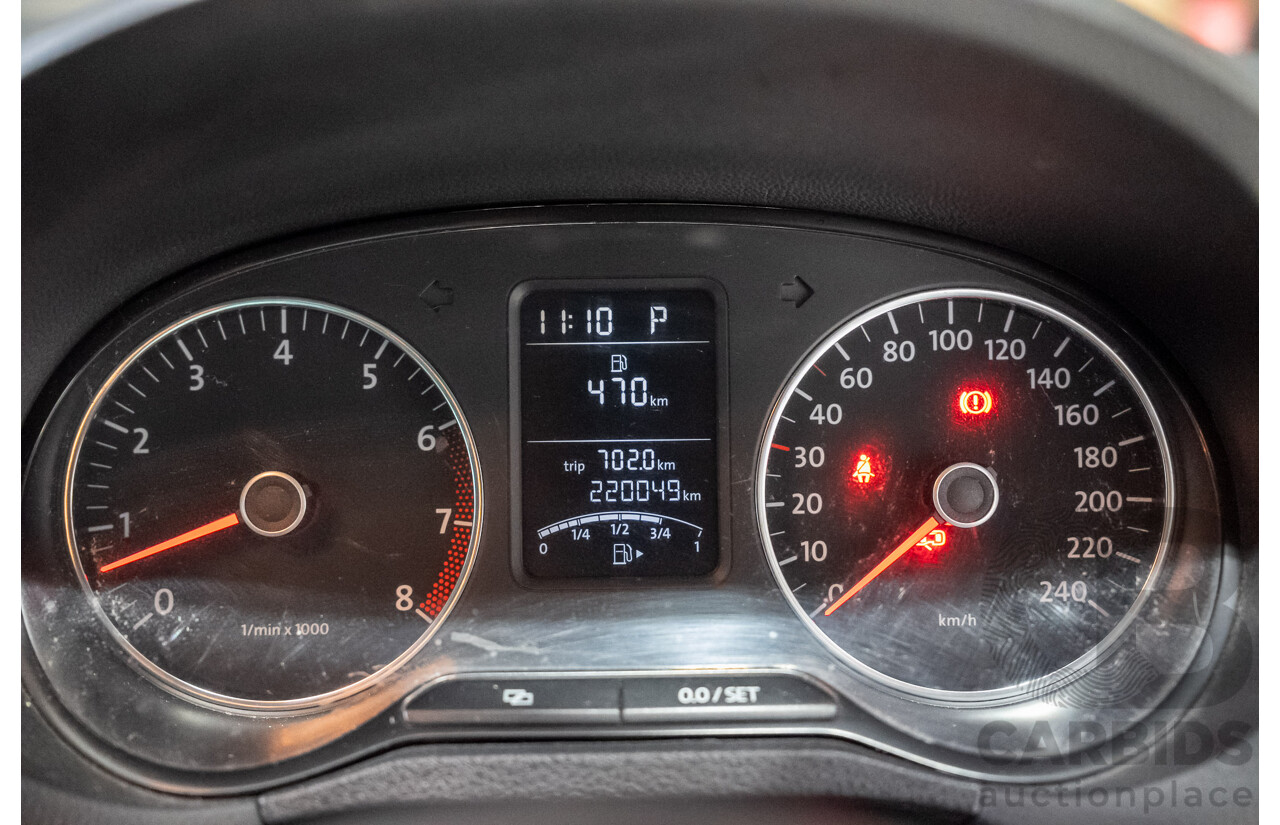 11/2010 Volkswagen Polo 77 TSI Comfortline 6R MY11 5d Hatchback Turbo Black 1.2L