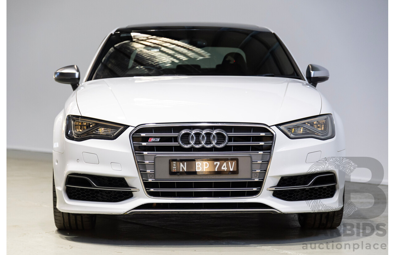 05/2014 Audi S3 2.0 TFSI Quattro (AWD) 8V MY15 4d Sedan Glacier White Turbo 2.0L