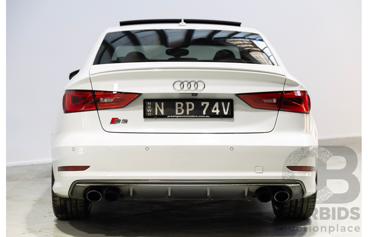 05/2014 Audi S3 2.0 TFSI Quattro (AWD) 8V MY15 4d Sedan Glacier White Turbo 2.0L