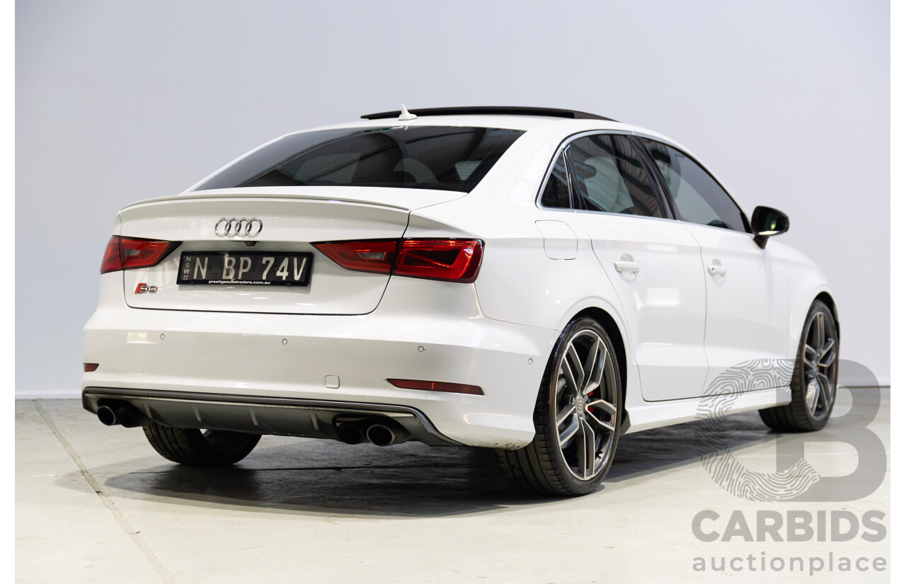 05/2014 Audi S3 2.0 TFSI Quattro (AWD) 8V MY15 4d Sedan Glacier White Turbo 2.0L