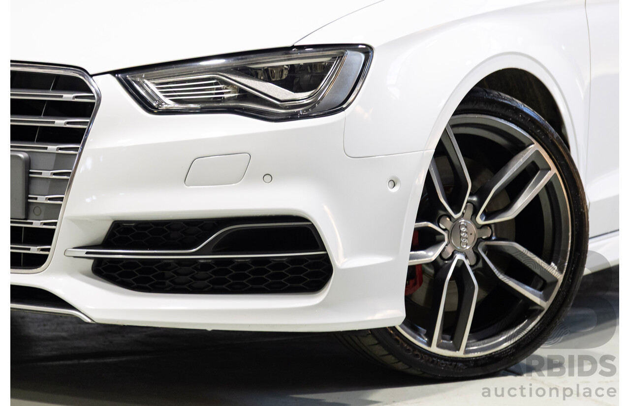05/2014 Audi S3 2.0 TFSI Quattro (AWD) 8V MY15 4d Sedan Glacier White Turbo 2.0L