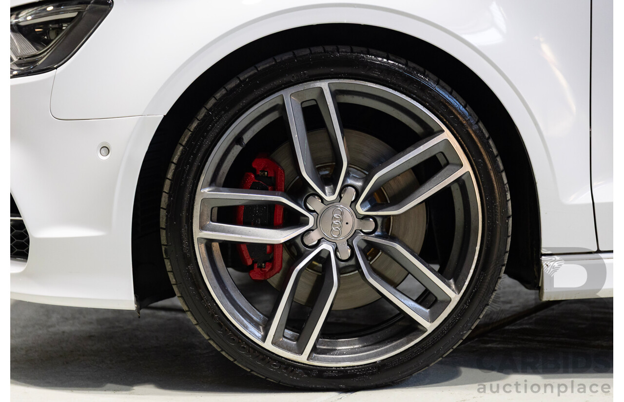 05/2014 Audi S3 2.0 TFSI Quattro (AWD) 8V MY15 4d Sedan Glacier White Turbo 2.0L