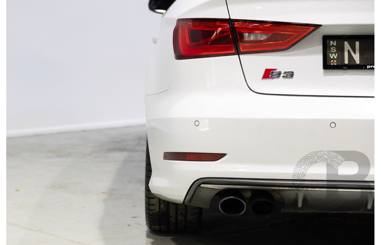 05/2014 Audi S3 2.0 TFSI Quattro (AWD) 8V MY15 4d Sedan Glacier White Turbo 2.0L