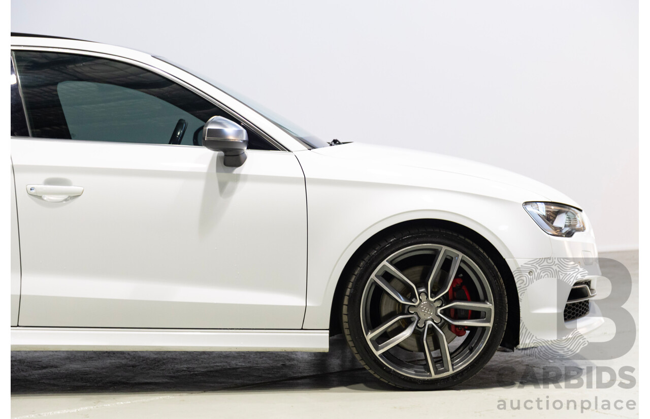05/2014 Audi S3 2.0 TFSI Quattro (AWD) 8V MY15 4d Sedan Glacier White Turbo 2.0L