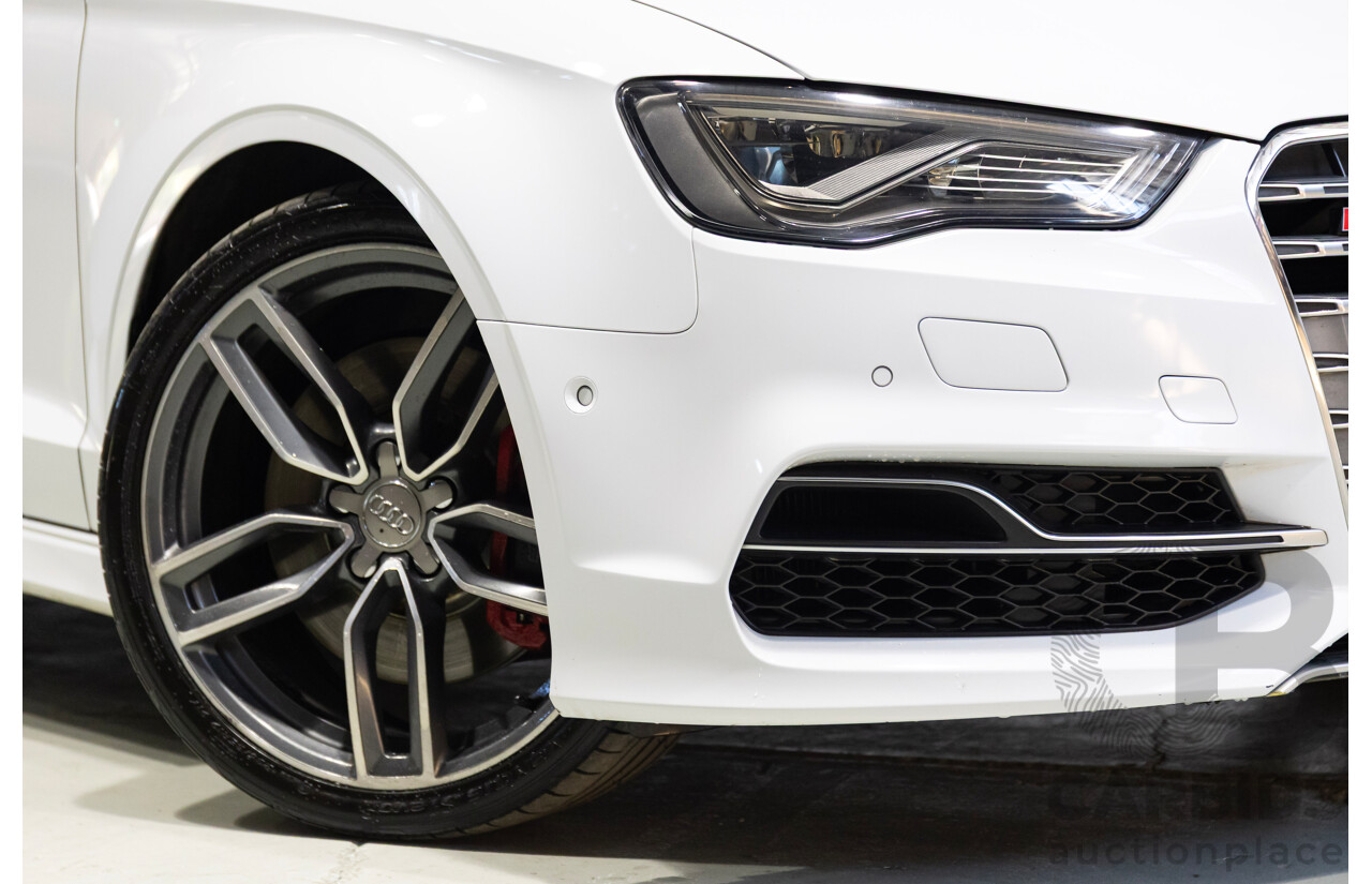 05/2014 Audi S3 2.0 TFSI Quattro (AWD) 8V MY15 4d Sedan Glacier White Turbo 2.0L