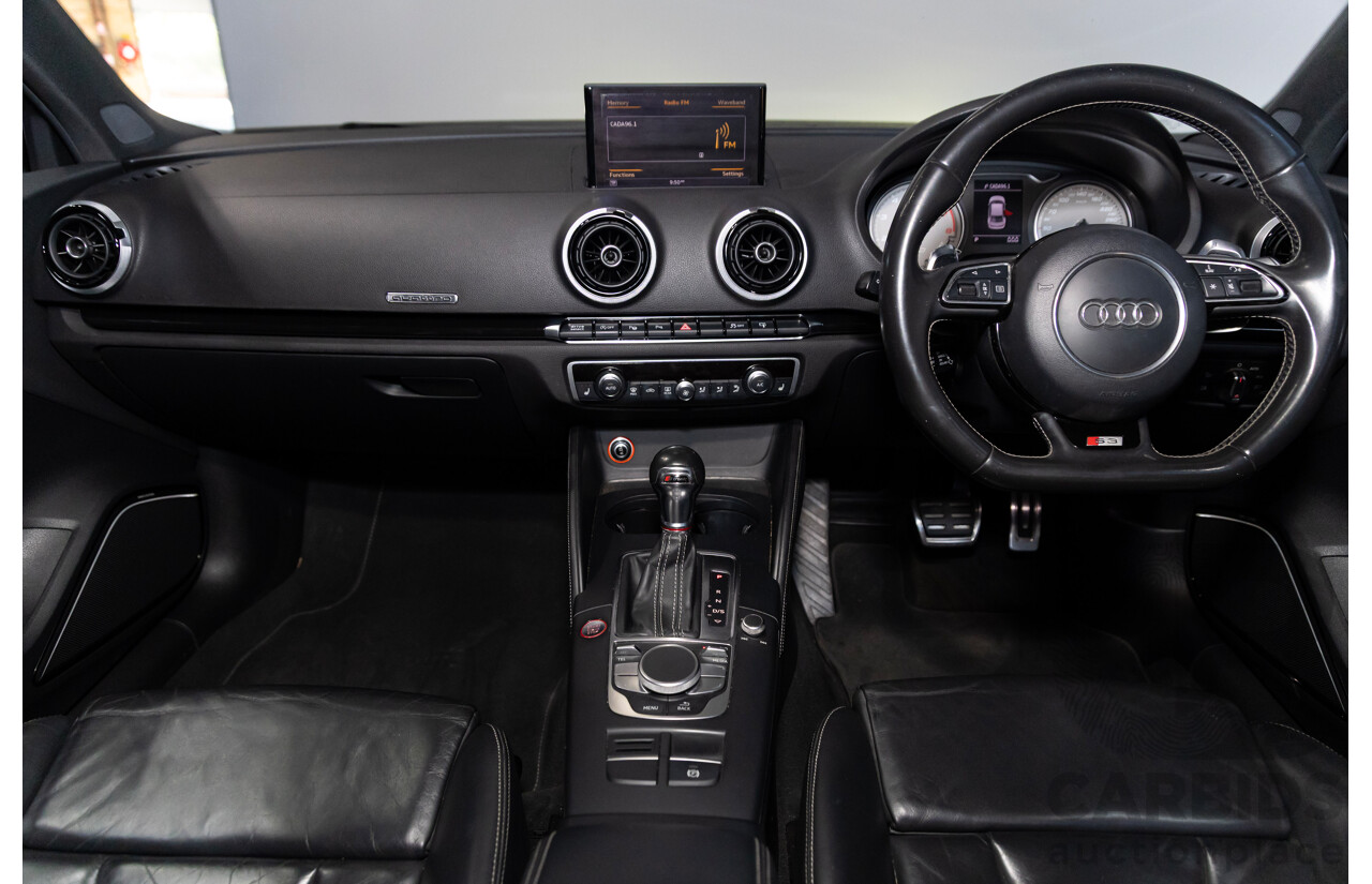 05/2014 Audi S3 2.0 TFSI Quattro (AWD) 8V MY15 4d Sedan Glacier White Turbo 2.0L