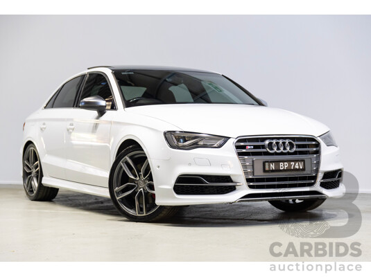 05/2014 Audi S3 2.0 TFSI Quattro (AWD) 8V MY15 4d Sedan Glacier White Turbo 2.0L