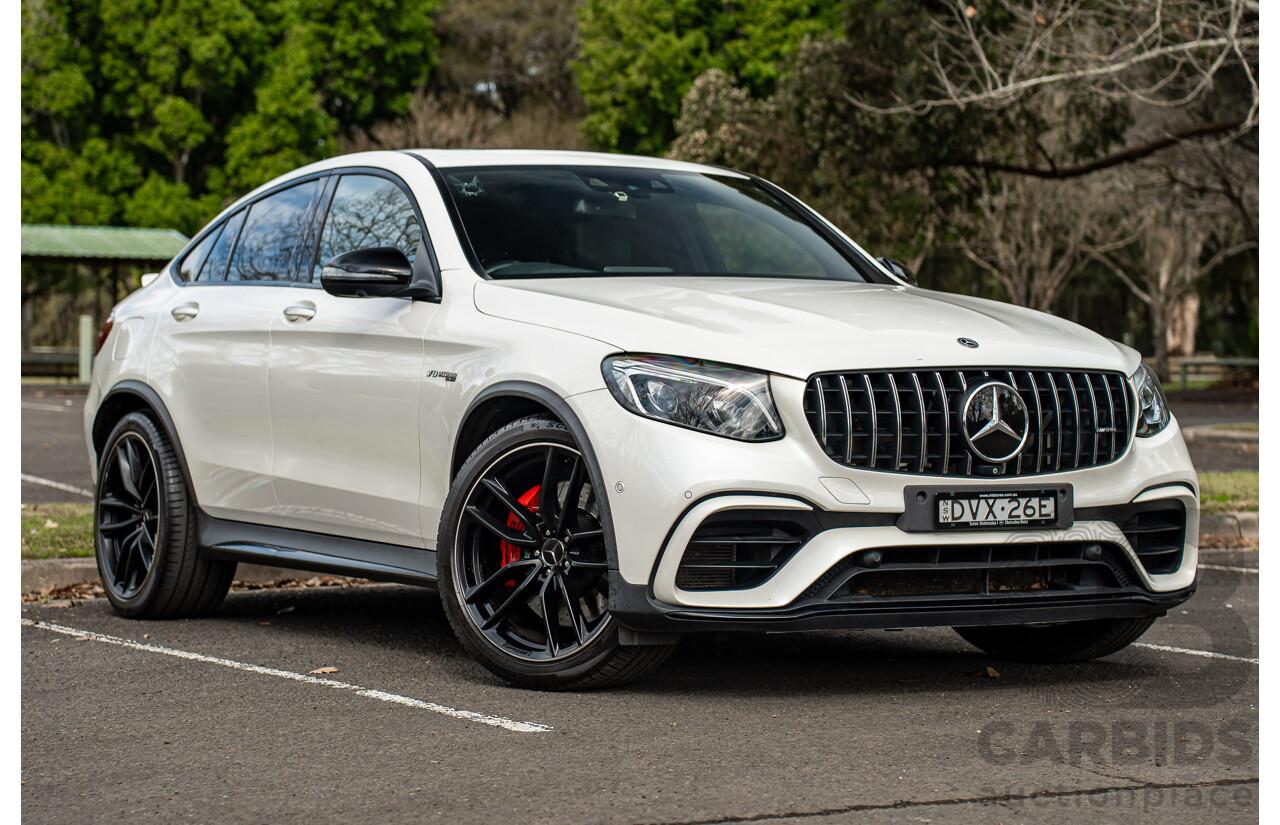 04/2018 Mercedes AMG GLC 63 S (AWD) 253 MY18 4d Coupe Diamond White Twin Turbo 4.0L V8