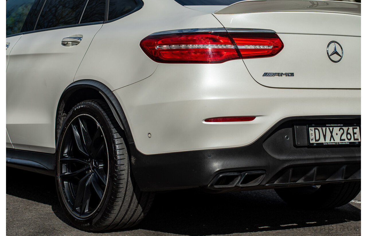 04/2018 Mercedes AMG GLC 63 S (AWD) 253 MY18 4d Coupe Diamond White Twin Turbo 4.0L V8
