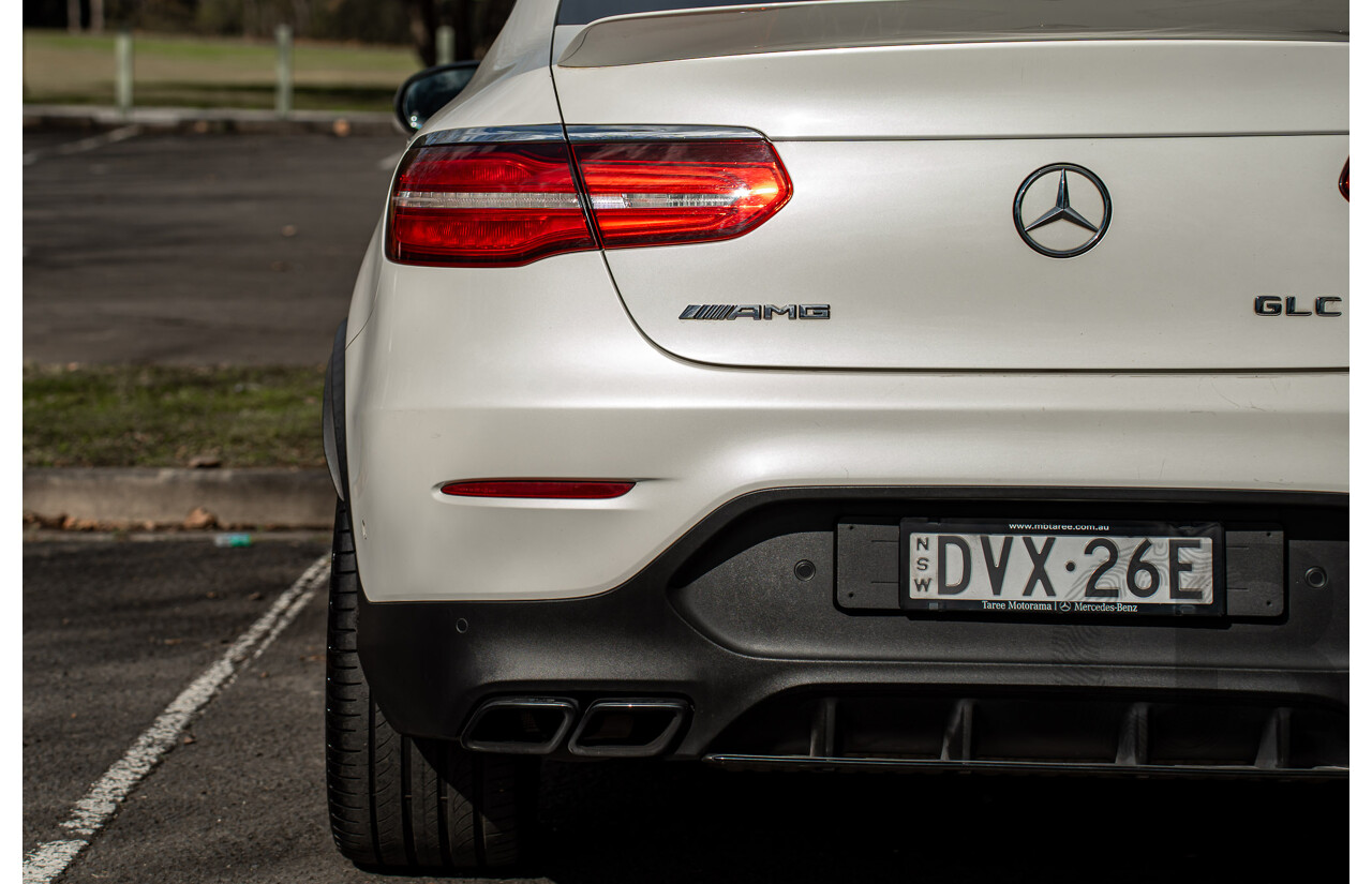 04/2018 Mercedes AMG GLC 63 S (AWD) 253 MY18 4d Coupe Diamond White Twin Turbo 4.0L V8