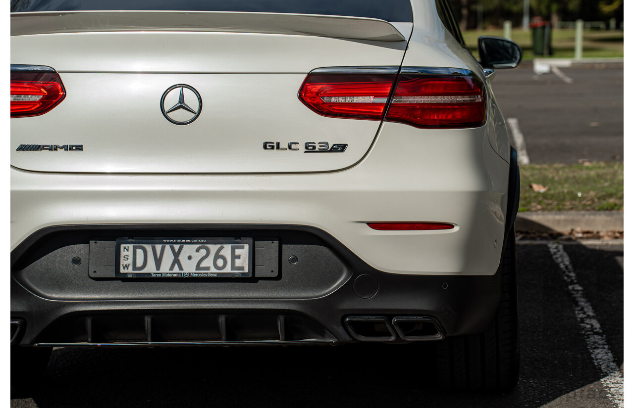 04/2018 Mercedes AMG GLC 63 S (AWD) 253 MY18 4d Coupe Diamond White Twin Turbo 4.0L V8