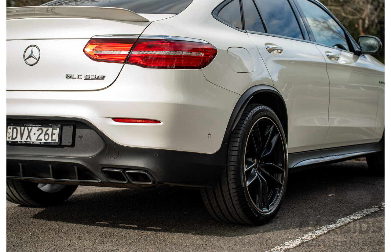 04/2018 Mercedes AMG GLC 63 S (AWD) 253 MY18 4d Coupe Diamond White Twin Turbo 4.0L V8