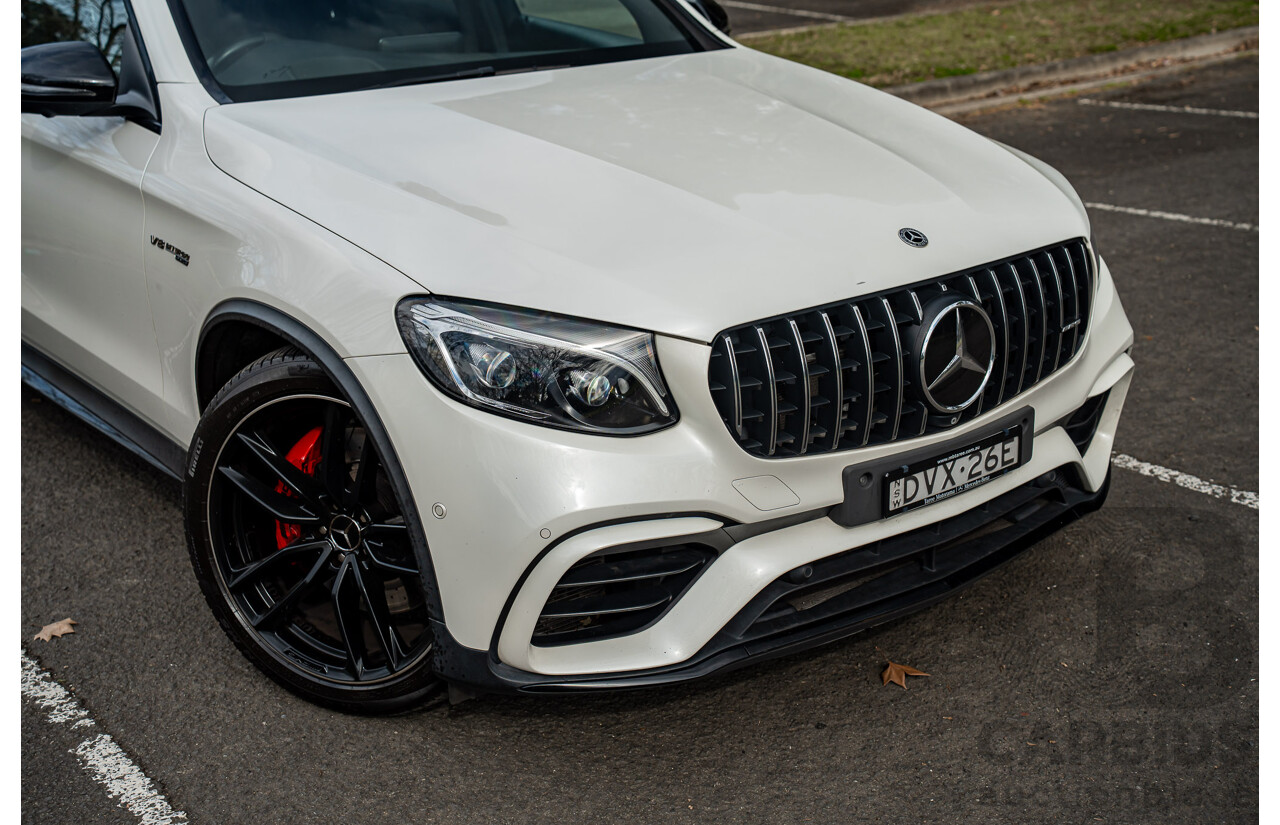 04/2018 Mercedes AMG GLC 63 S (AWD) 253 MY18 4d Coupe Diamond White Twin Turbo 4.0L V8