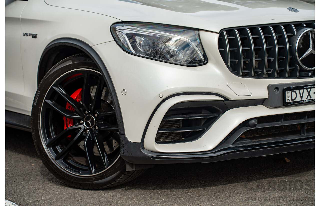 04/2018 Mercedes AMG GLC 63 S (AWD) 253 MY18 4d Coupe Diamond White Twin Turbo 4.0L V8