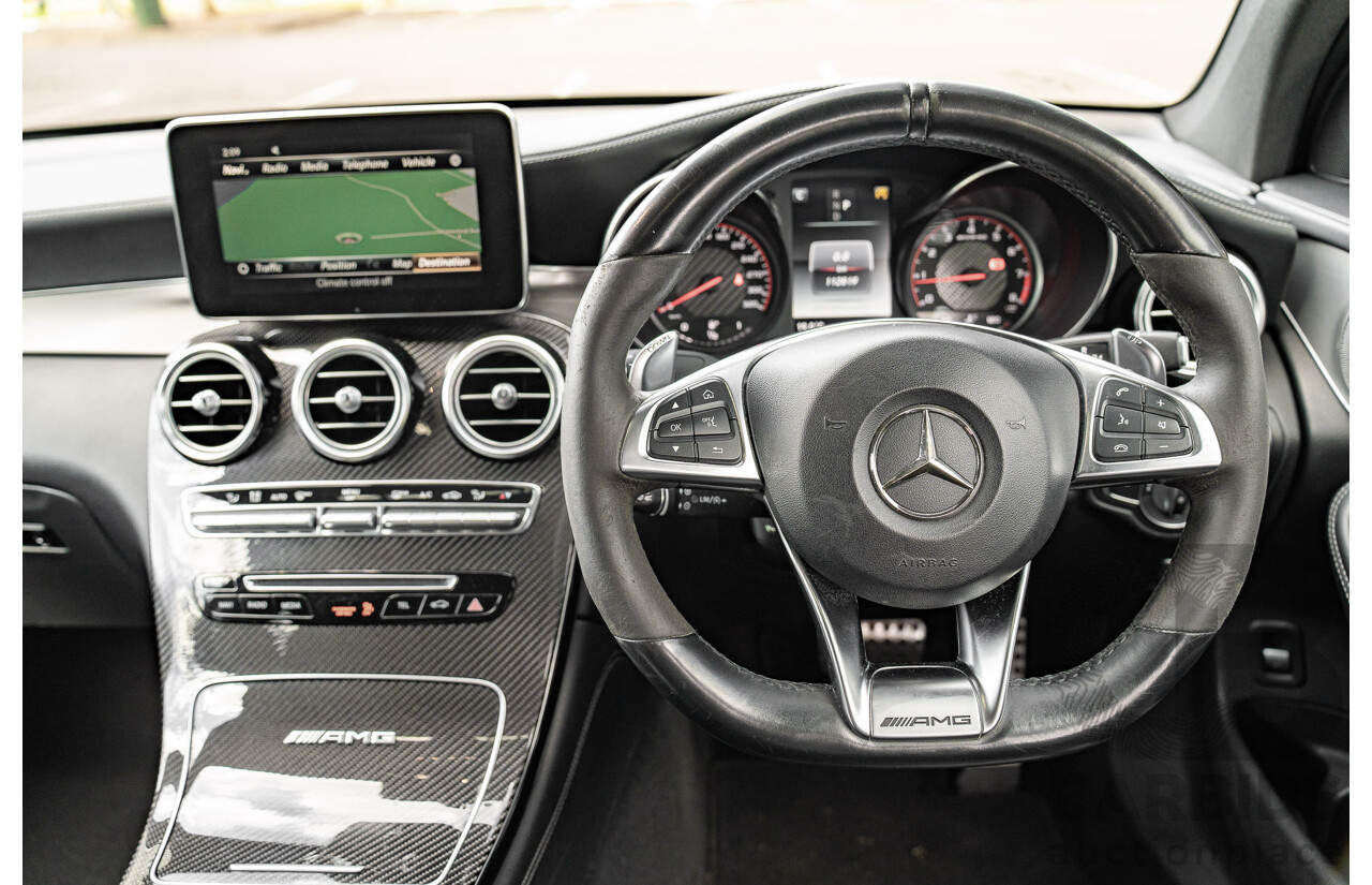 04/2018 Mercedes AMG GLC 63 S (AWD) 253 MY18 4d Coupe Diamond White Twin Turbo 4.0L V8