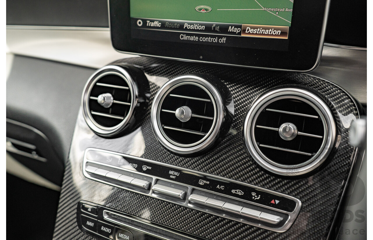 04/2018 Mercedes AMG GLC 63 S (AWD) 253 MY18 4d Coupe Diamond White Twin Turbo 4.0L V8
