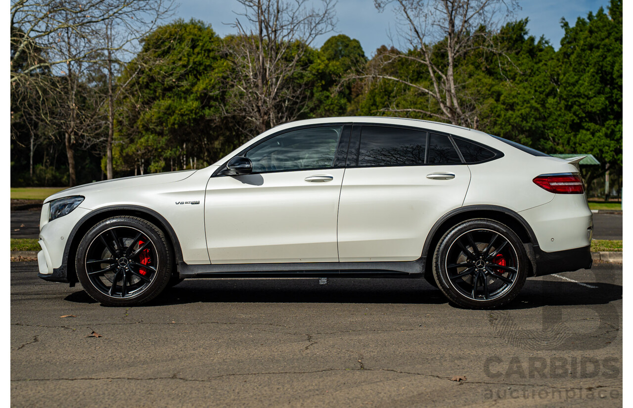 04/2018 Mercedes AMG GLC 63 S (AWD) 253 MY18 4d Coupe Diamond White Twin Turbo 4.0L V8