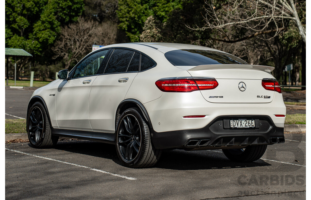04/2018 Mercedes AMG GLC 63 S (AWD) 253 MY18 4d Coupe Diamond White Twin Turbo 4.0L V8
