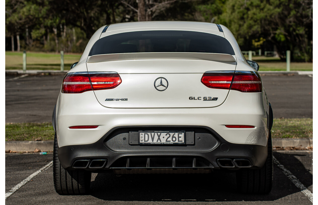 04/2018 Mercedes AMG GLC 63 S (AWD) 253 MY18 4d Coupe Diamond White Twin Turbo 4.0L V8